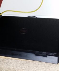 ENHANCE Gaming Laptop Cooling Pad Stand with LED Cooler Fans , Adjustable Height , & Dual USB Port for 17 inch Laptops - 5 Ultra Quiet High Performance Fans 2630 RPM & Built-In Bumpers - Red 33 71jMl5OiHxL 1