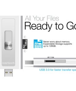 Naztech Xtra Drive 16GB USB 3.0 Mobile Flash Drive with Lightning Connector For iPhone, iPads & Computers 23 71jNjuNNxOL