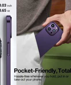 TORRAS OriginFit for iPhone 14 Pro Case Slim Fit, Super Thin Lightweight Hard PC Cover ONLY Compatible with iPhone 14 Pro Phone Case-6.1 Inch, Midnight Purple 1-Midnight Purple iPhone 14 Pro, 6.1'' 21 71jOoE7W7wL