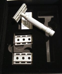 ROCKWELL RAZORS 6S Stainless Steel Double-Edge Safety Razor with 6 Adjustable Shave Settings and 5 Blades, 8 Piece Set, Silver 51 71jQAhPlQIL
