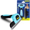 DakPets Pet Deshedding Tool | Professional Cat and Dog Brush for Shedding | Fur Deshedding Brush and Pet Hair Remover for Cats and Dogs | Stainless Steel Cat and Dog Shedding Brush for Pet Grooming Blue