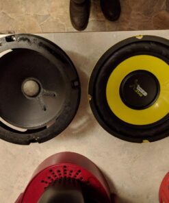 Pyle 6.5 Inch Mid Bass Woofer Sound Speaker System - Pro Loud Range Audio 300 Watt Peak Power w/ 4 Ohm Impedance and 60-20KHz Frequency Response for Car Component Stereo PLG64,Yellow 55 71jSklREdyL