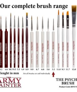 The Army Painter Psycho Brush - Detail Acrylic Paint Brushes Handmade in Europe - Rothmarder Sable Hair - Hobby Small Paint Brush for Art Watercolor Oil Painting Miniatures 1 Pack 24 71jSlhVE2 L