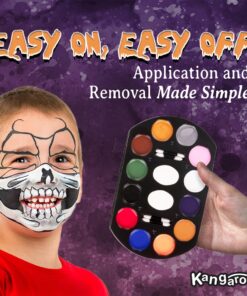 Kangaroo Halloween Super Family Makeup Kit: Professional SFX Face & Body Paint for Zombie Cosplay, Injuries, & Blood Effects 46 71jTDcRnziL 1