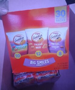 Goldfish Crackers Big Smiles Variety Pack with Cheddar, Colors, and Pretzels, Snack Packs, 30 Ct 39 71jTrIYa6LL