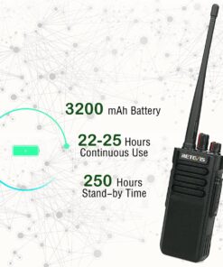 Retevis RT29 High Power 2 Way Radios Long Range, 3200mAh Rechargeable Walkie Talkies Bulk, Two Way Radios for Warehouse, Construction, Business Team(10 Pack) 12 71jU4xTVcuS
