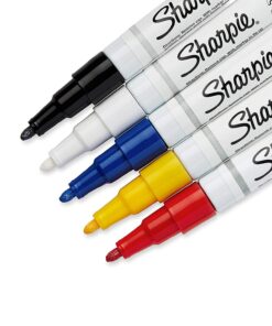 SHARPIE Oil-Based Paint Markers, Fine Point, Assorted Colors, 5 Count - Great for Rock Painting Classic Assorted 5 Count (Pack of 1) Fine Tip 28 71jUIJNyPmL