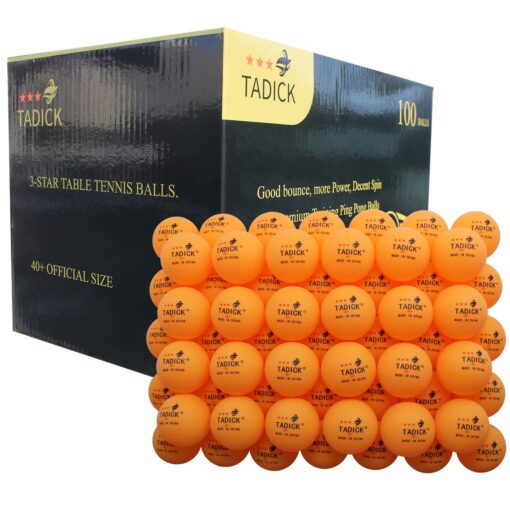 TADICK 100 Pack 3-Star Quality Training Ping Pong Ball Premium Table Tennis Balls orange