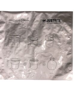 Justrite 26827 Aluminum/Polyethylene Disposable Bucket Liner with Twist-Tie, For Smoking Receptacles (Pack of 10) 9 71jUmgoW0kL