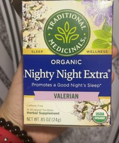 Traditional Medicinals Tea, Organic Nighty Night Extra, Promotes a Good Night's Sleep, 16 Tea Bags Lemon 16 Count (Pack of 1) 34 71jVO5en3qL