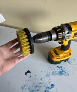 Holikme 4Pack Drill Brush Power Scrubber Cleaning Brush Extended Long Attachment Set All Purpose Scrub Brushes Kit for Grout, Floor, Tub, Shower, Tile, Bathroom and Kitchen Surface,Yellow Yellow 35 71jVQ9mZIIL