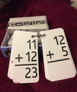 Star Right Education Addition Flash Cards, 0-12 (All Facts, 169 Cards) with 2 Rings - Addition Flashcards 169 Addition Flash Cards 24 71jWTOjevlL