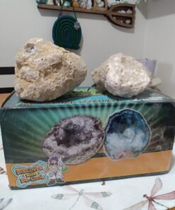 Break Open 2 Jumbo Geodes– Break Your Own Large Geode with Crystals, Earth Science Kit for Kids to Learn Geology, Gifts for Rock Collectors, Cool Rocks for Boys and Girls 38 71jWciTkNCL