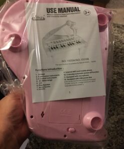 Love&Mini Piano Toy Keyboard for Kids Birthday Gift Age 1+ Pink 24 Keys Toddler Piano Music Toy Instruments with Microphone 24 Keys Pink 43 71jYPBCKAdL