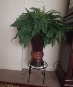 Nearly Natural 6628 Boston Fern with Bamboo Vase Decorative Silk Plant, Green 12" x 12" x 35" 7 71jYntS2L