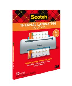 Scotch Thermal Laminating Pouches, 50 Pack Laminating Sheets, 3 Mil, 8.9 x 11.4 Inches, Education Supplies & Craft Supplies, For Use With Thermal Laminators, Letter Size Sheets (TP3854-50) 50-Pack 23 71jYpVLL5SL
