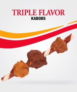 Alternative view of Good'n'Fun Triple Flavored Rawhide Kabobs for Dogs, Treat Your Dog 12-Ounce | 18 Count