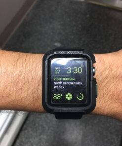 Spigen Rugged Armor Designed for Apple Watch Case for 42mm Series 3/Series 2/1/Original (2015) - Black 70 71ja5WqAm2L