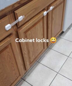 SKYLA HOMES Baby Locks (8-Pack) Child Safety Cabinet Proofing - Safe Quick and Easy 3M Adhesive Cabinet Drawer Door Latches No Screws & Magnets Multi-Purpose for Furniture Kitchen Ovens Toilet Seats 8 Count (Pack of 1) White 37 71jawWX4hzL 1