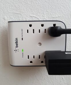 Belkin 6-Outlet Wall Surge Protector w/ 2 USB Ports - Wall Mountable w/ Premium Protection Against Surges - Safe Charge for Mobile Devices, Tablets, Small Appliances, & More - 900 Joules of Protection Wall Mount 6-Outlet with USB Power Strip 41 71jbtoxRZNL 1