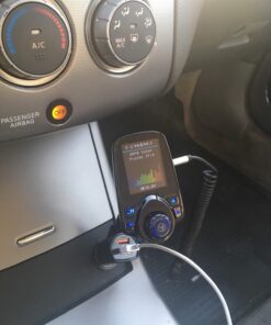 Nulaxy Wireless In-Car Bluetooth FM Transmitter Radio Adapter Car Kit W 1.8 Inch Display Supports TF/SD Card and USB Car Charger for All Smartphones Audio Players-KM18 color 30 71jc3fwgn6L