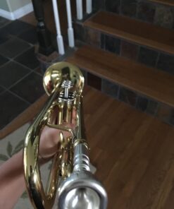 Mendini By Cecilio Bb Trumpet - Trumpets for Beginner or Advanced Student w/Case, Cloth, Oil, Gloves - Brass Musical Instruments For Kids & Adults Gold 45 71jdA1IigSL 2