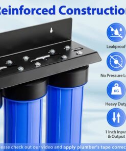 Alternative view of iSpring WGB32B 3-Stage Whole House Water Filtration System w/ 20-Inch Sediment and Carbon Block Filters Water Filter