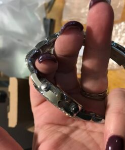 FANMIS Luxury Unisex Pave Floating Crystal Diamonds Calendar Digital Quartz Watch Business Dress Watch Luminous Pointer with Stainless Steel Link Bracelet silver 34 71jda9h9RtL