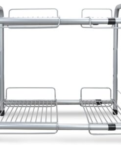 Surpahs 2 Tier Under Sink Expandable Shelf Organizer, Storage Rack (Silver) 23 71je0mbkMNL