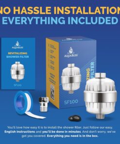 AquaBliss High Output Revitalizing Shower Filter - Reduces Dry Itchy Skin, Dandruff, Eczema, and Dramatically Improves The Condition of Your Skin, Hair and Nails - Chrome (SF100) 30 71jeDYWdMcL