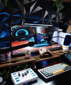 FIFINE Gaming XLR/USB Microphone Kit, Streaming Dynamic Mic Set for PC/PS5, Computer Mic for Vocal Podcast Recording Voiceover, with Headphones Jack, Gain Knob, Arm Stand-AmpliGame AM8T White 41 71jeyXxWk3L