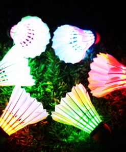 Inngree LED Badminton Birdies, LED Colourful Shuttlecock Dark Night Goose Feather Glow Birdies Lighting Outdoor Indoor Sport Activities 6 Colourful-6pcs 15 71jfmA1EXjL