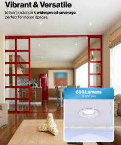 Sunco 6 Pack Retrofit LED Recessed Lighting 4 Inch, 4000K Cool White, Dimmable Can Lights, Baffle Trim, 11W=60W, 660 LM, Damp Rated - ETL 8 71jgMJilzyL