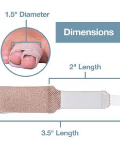 ZenToes Reusable Fabric Buddy Wraps for Broken Toes, Hammertoe Straightener, 4 Count (Beige) Beige 27 71jh4KKxdPL