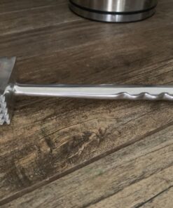 HIC Kitchen Meat Tenderizer Ice Cracker Marinating Prep Tool, Double-Sided, Heavyweight Aluminum, 8.5-Inches, Ideal for Tougher Cuts, Nonporous, Hand Wash Aluminum Tenderzier 17 71jhMBuBhtL