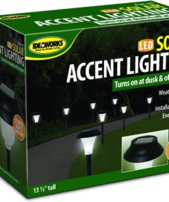 Pure Garden 82-5629 Solar Powered Outdoor Lights  LED Stake Spotlight Fixture, 13.5", Black, 8 Set 11 71jho0OsOOL