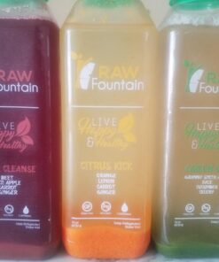 3 Day Juice Cleanse by Raw Fountain, All Natural Raw Detox Cleanse, Weight Management Program, Cold Pressed Fruit and Vegetable Juices, Tasty and Energizing, 18 Bottles 12oz, 3 Ginger Shots 3 Day Cleanse 43 71ji k02N2L