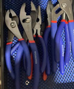 Workpro 7-piece Pliers Set (8-inch Groove Joint Plier, 6-inch Long Nose, 6-inch Slip Joint, 4-1/2 Inch Long Nose, 6-inch Diagonal, 7-inch Linesman, 8-inch Slip Joint) for DIY & Home Use 31 71jiou6HAPL