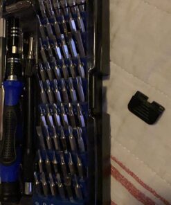 80 IN 1 Professional Computer Repair Tool Kit, Precision Screwdriver Set with 56 Bits, Magnetic screwdriver set Compatible for Laptop, PC, MacBook, Tablet, iPhone, PS4, and Other Electronic Repair Blue 35 71jjO7WjhGL