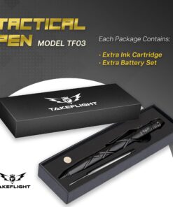 TF TAKEFLIGHT Ultimate Gift for Him - Multi-Tool Tactical Pen for Men - Self Defense, EDC LED Flashlight & Pen - Ideal for Military & Outdoor Survival Gear - Unique Pen Gift for Brother or Dad 18 71jjsypIRHL