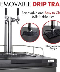 Kegco HBK209S-2 Keg Dispenser, stainless steel,2 Faucet without Kegs 2 Faucet 15 71jk0SAHAyL