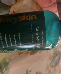 Organic Aloe Vera Gel - 100% Pure for Skin, Sunburn Relief & Face Moisturizer - Extracted from Aloe Vera Plant with Manuka Honey, Orchid & Apple Stem Cells - Everyday Use - 8 Fl Oz 8 Fl Oz (Pack of 1) 45 71jkBaAZZwL