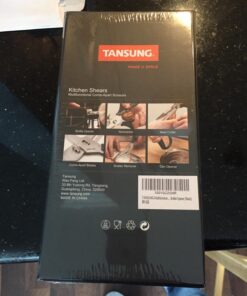 Kitchen Shears, TANSUNG Kitchen Scissors Heavy Duty Dishwasher Safe Food Scissors, Multipurpose Scissors Stainless Steel Kitchen Scissors for Chicken, Poultry, Vegetables, Meat, Fish, Herbs, BBQ Black 52 71jlKbxZMML