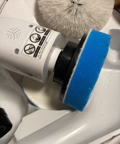 YKYI Electric Spin Scrubber,Cordless Cleaning Brush,Shower Cleaning Brush with 8 Replaceable Brush Heads, Power Scrubber 3 Adjustable Speeds,Adjustable & Detachable Long Handle,Voice Broadcast 41 71jlefctS0L