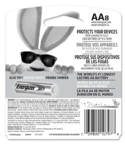 Energizer AA Batteries, Max Double A Battery Alkaline, 8 Count 20 71jmwTPcHNL