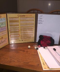 Stratagem The Master's Tome 4-Panel Customizable GM Screen with Free Inserts – Dry Erase, Dungeon & Game Master Accessory for Tabletop RPG Campaigns (Brown) Brown 37 71jn2q0JjpL