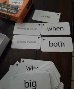 Star Right Education Sight Words Flash Cards, 169 Sight Words and Sentences With 2 Rings 38 71jp9ytXF8L