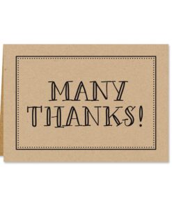 Kraft Thank You Note Card Assortment Pack - Set of 36 Cards - 6 Designs Blank Inside - with Kraft envelopes (53513) Kraft Pack 11 71jpTjSjpL