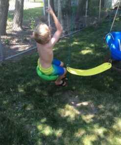 Squirrel Products Heavy Duty Green Disc Tree Swing with Rope for Outdoor Play - Easy DIY Addition to Playset or Tree 39 71jpYmwR9SL