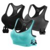 FITTIN Racerback Sports Bras for Women - Padded Seamless High Impact Support for Yoga Gym Workout Fitness Small Grey/Black/Blue 54 71jpqLpRmBL